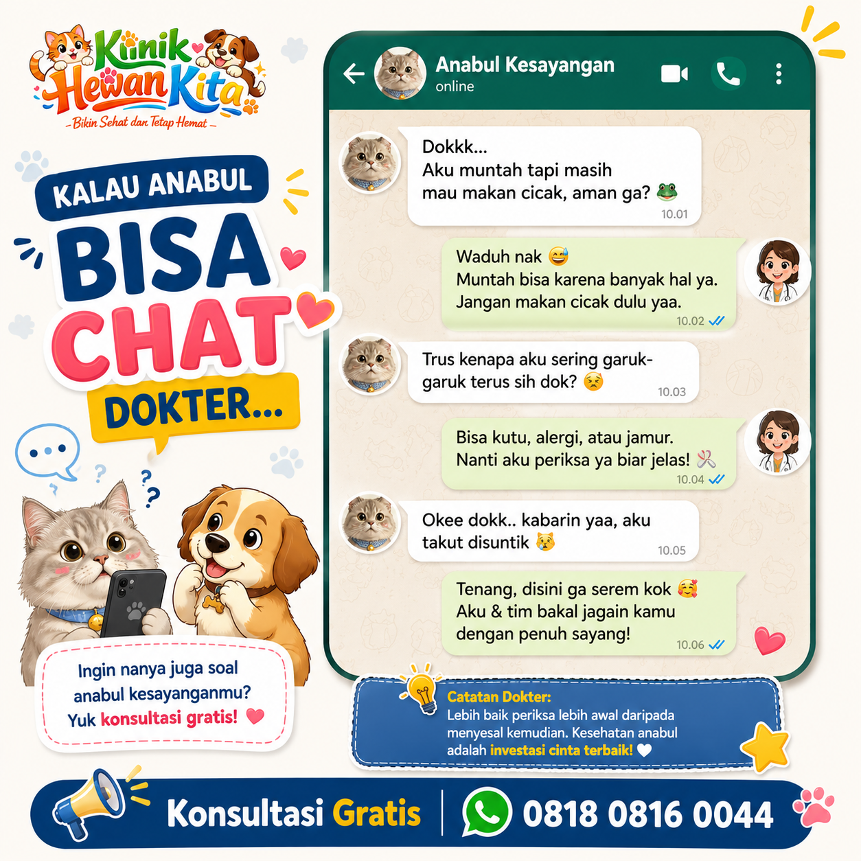 Klinik hewan terdekat Jakarta Timur untuk kucing dan anjing